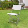 Aktive Silla plegable de jardín tejido reforzado blanca