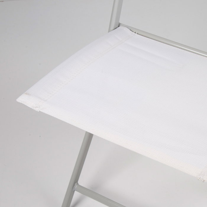 Aktive Silla plegable de jardín tejido reforzado blanca