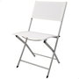 Aktive Silla plegable de jardín tejido reforzado blanca