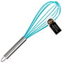 Lily Cook Batidor de Silicona para Cocina con Mango de Acero Inoxidable, No Raya Utensilios y Soporta Altas Temperaturas, 29 cm - Colores Surtidos