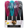 Lily Cook Batidor de Silicona para Cocina con Mango de Acero Inoxidable, No Raya Utensilios y Soporta Altas Temperaturas, 29 cm - Colores Surtidos