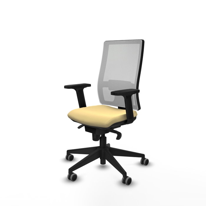 PIQUERAS Y CRESPO Silla de oficina Horna con mecanismo Sincro, Crema y Blanco PIQUERAS Y CRESPO Silla de oficina Horna con mecanismo Sincro, Crema y Blanco
