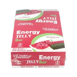 Victory Endurance Barritas Energéticas Jelly Bar Sandía 24Ud. Aportan Vitaminas Minerales Aminoácidos