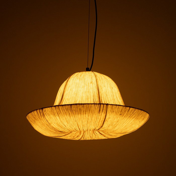 Lámpara Techo Beige Papel-Metal 55,50 X 55,50 X 30 cm