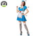 Disfraz de Alicia en el País de las Maravillas para Mujer Adulto - Conjunto de Vestido, Delantal y Diadema con lazo, Temática Fantasía, Tallas M-L