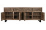 DKD Home Decor Buffet Cocoshell 24 Teca Reciclada y Coco Marron 200 x 80 x 45 cm con 4 Puertas y 4 Cajones