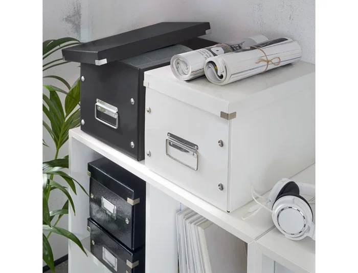 Leitz Click & Store Caja Almacenamiento Cúbica Grande Negra 320x360x310 mm