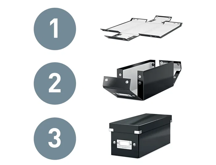 Leitz Click & Store Caja Almacenamiento Cúbica Grande Negra 320x360x310 mm