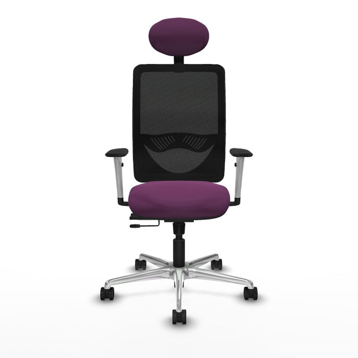 PIQUERAS Y CRESPO Silla de oficina Zulema Morado y Negro