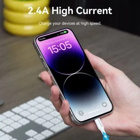 Vention Cable USB 2.0 Lightning LAIWF USB Macho a Lightning Macho 480Mbps 2.4A 1m Blanco