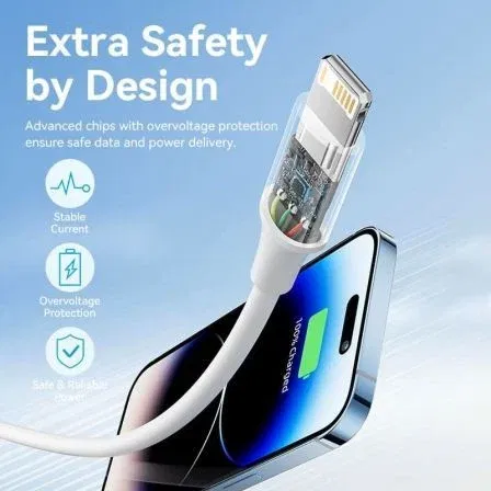 Vention Cable USB 2.0 Lightning LAIWF USB Macho a Lightning Macho 480Mbps 2.4A 1m Blanco