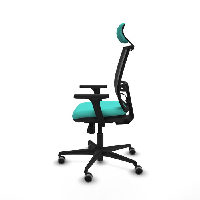 PIQUERAS Y CRESPO Silla de oficina Yunquera con mecanismo Sincro, Turquesa y Negro PIQUERAS Y CRESPO Silla de oficina Yunquera con mecanismo Sincro, Turquesa y Negro