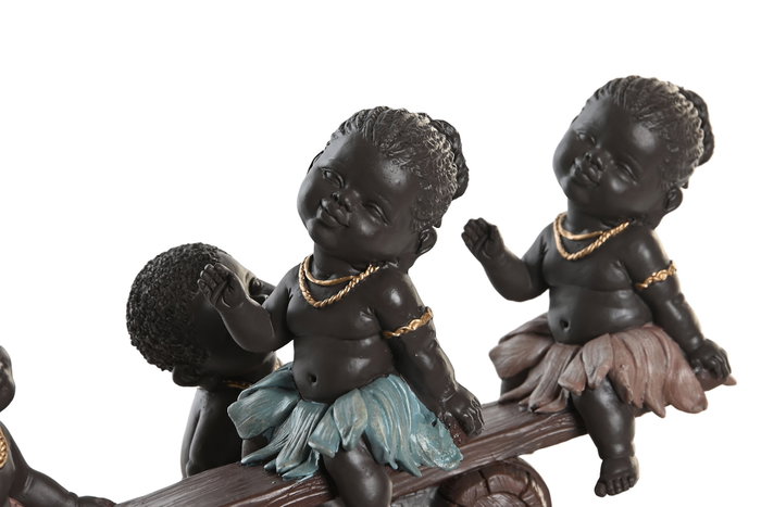 DKD Home Decor Figura de Resina Africana Surtido de 2 Modelos