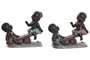 DKD Home Decor Figura de Resina Africana Surtido de 2 Modelos