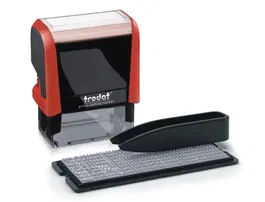 Trodat Sello Entintado Printy 4911 Automático para Marcaje de Textiles Negro 14 x 38 mm