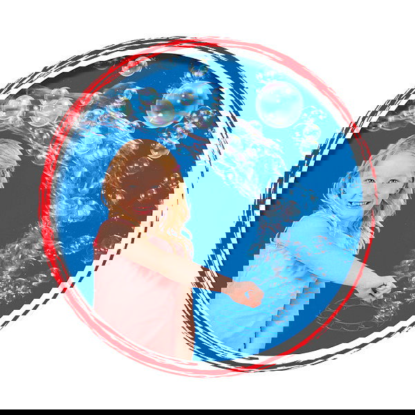PUSTEFIX 869580 Pompero de Cuerda Pompas de Jabón Gigantes, Multicolor, 250 ml, Juguete para Niños de +5 Años