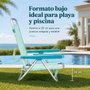JugaToys Silla de playa aluminio multiposición aguamarina