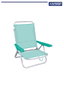 JugaToys Silla de playa aluminio multiposición aguamarina