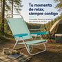 JugaToys Silla de playa aluminio multiposición aguamarina