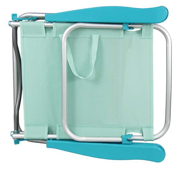 JugaToys Silla de playa aluminio multiposición aguamarina
