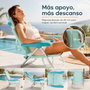 JugaToys Silla de playa aluminio multiposición aguamarina