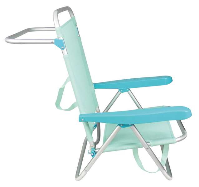 JugaToys Silla de playa aluminio multiposición aguamarina