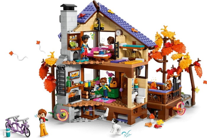 LEGO Friends 42705 Acogedora Cabaña Otoñal en el Bosque de 1229 piezas