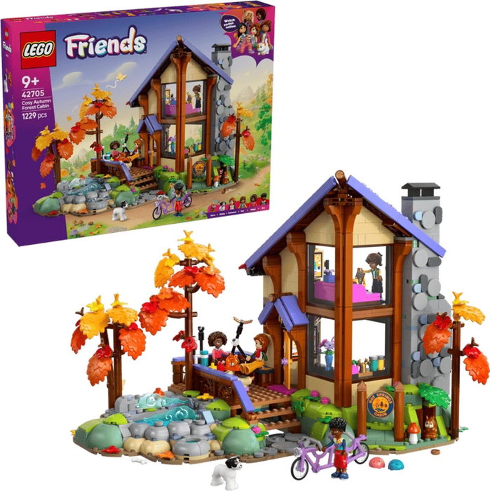 LEGO Friends 42705 Acogedora Cabaña Otoñal en el Bosque de 1229 piezas
