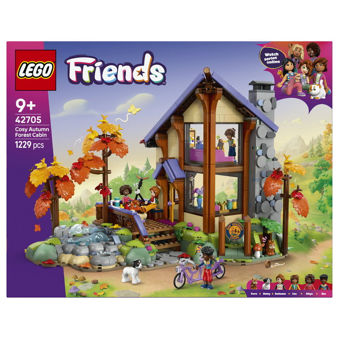 LEGO Friends 42705 Acogedora Cabaña Otoñal en el Bosque de 1229 piezas