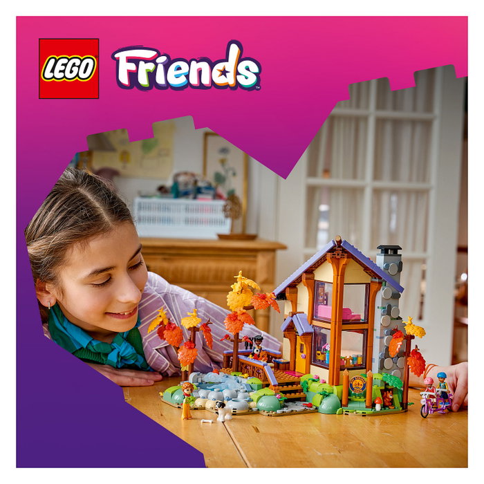 LEGO Friends 42705 Acogedora Cabaña Otoñal en el Bosque de 1229 piezas