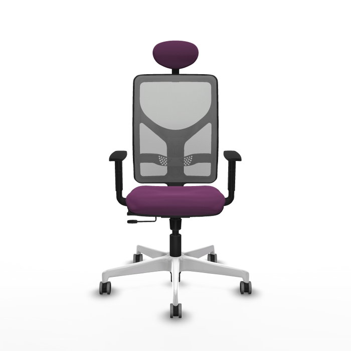 PIQUERAS Y CRESPO Silla de oficina Motilla con mecanismo Sincro/Traslack, Morado y Gris