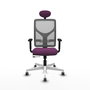 PIQUERAS Y CRESPO Silla de oficina Motilla con mecanismo Sincro/Traslack, Morado y Gris