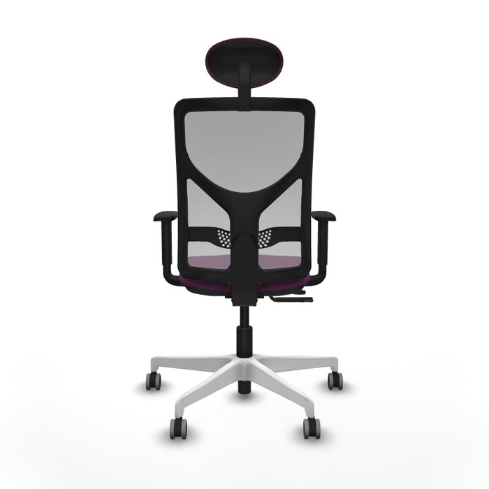PIQUERAS Y CRESPO Silla de oficina Motilla con mecanismo Sincro/Traslack, Morado y Gris
