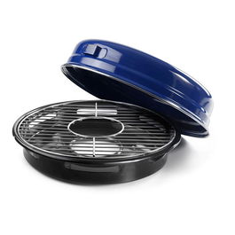 Ibili Churrasquera de Acero Inoxidable Ø32 cm para Cocinas de Gas con Rejilla Cromada y Mango Desmontable