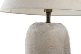 DKD Home Decor Lámpara de Sobremesa Urban Gris Beige en Cemento con Casquillo E27, 50 x 50 x 65 cm