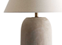 DKD Home Decor Lámpara de Sobremesa de Cemento Gris Natural