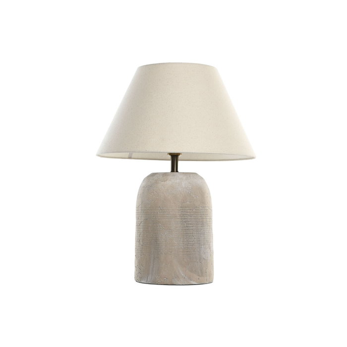 DKD Home Decor Lámpara de Sobremesa de Cemento Gris Natural