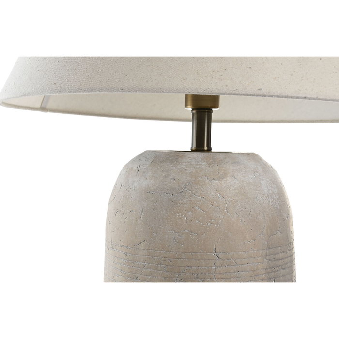 DKD Home Decor Lámpara de Sobremesa de Cemento Gris Natural