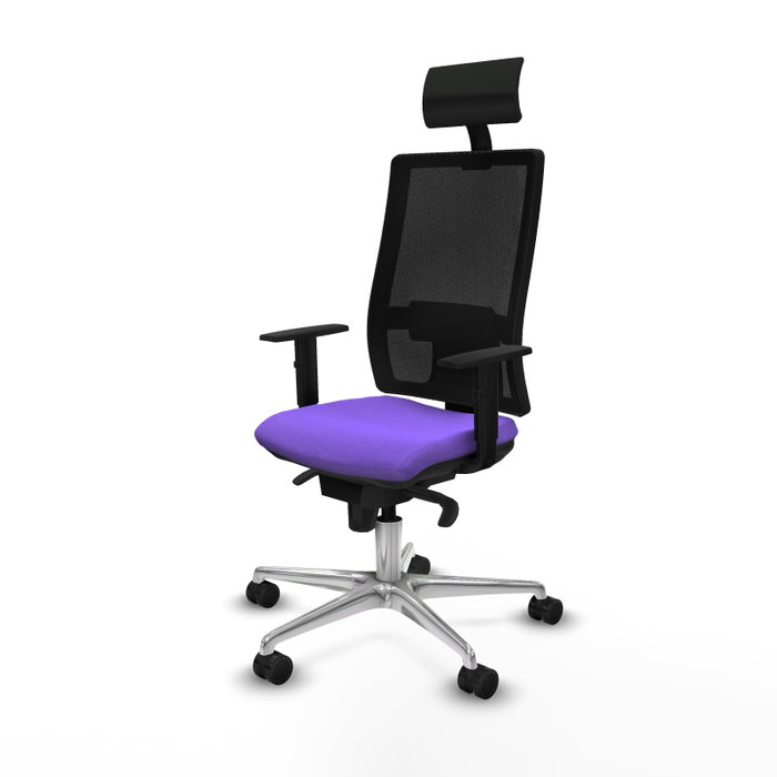 PIQUERAS Y CRESPO Silla de oficina Horna con mecanismo Sincro, Lila y Negro PIQUERAS Y CRESPO Silla de oficina Horna con mecanismo Sincro, Lila y Negro