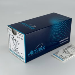 Atramat Sutura de Polipropileno 3-0 Aguja Triangular 1/2 26 mm H75 cm 12 Unidades