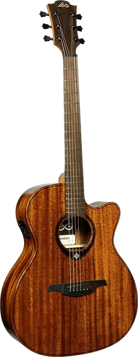 LAG Tramontane 98 Guitarra Acústica Auditorium Cutaway Electroacústica Caoba Maciza Natural