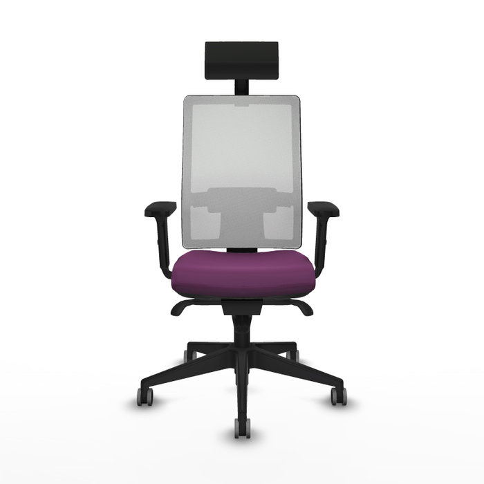 PIQUERAS Y CRESPO Silla de oficina Horna con mecanismo Sincro, Morado y Blanco