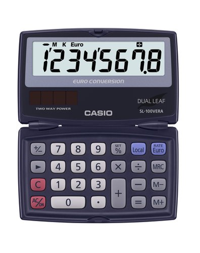 Casio SL-100 VERA Calculadora de Bolsillo Plegable 8 Dígitos Azul Marino