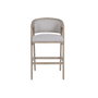 DKD Home Decor Taburete de Fresno y Poliéster Marrón