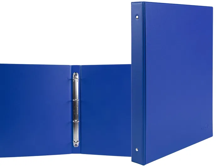 Liderpapel Carpeta 4 Anillas 25 mm Redondas Plástico Folio Color Azul Marino