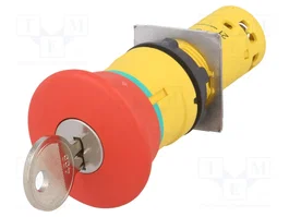 SCHNEIDER ELECTRIC Interruptor de seguridad con llave Harmony XB7 Rojo 22mm