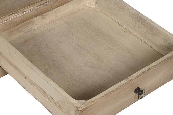 DKD Home Decor Mesa de Centro de Madera de Mango con 4 Cajones, Natural DKD Home Decor Mesa de Centro de Madera de Mango con 4 Cajones, Natural