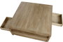 DKD Home Decor Mesa de Centro de Madera de Mango con 4 Cajones, Natural