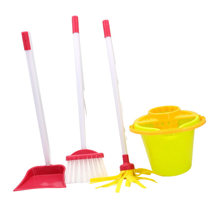 Tachan Carrito De Limpieza Verde Sb 12 Con Escoba, Recogedor, Cubo Y Fregona