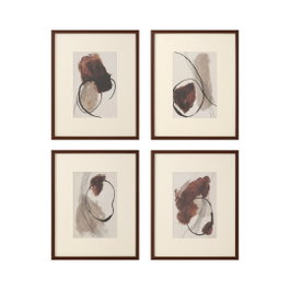 DKD Home Decor Cuadro Cristal PS Abstracto Surtido de 8 Piezas